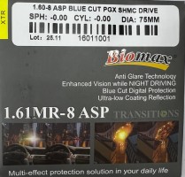 Photochromic 1.61 GREY Blue Block XTRActive