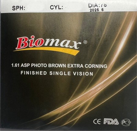 Photochromic 1.61 brown  + 0.00 ~ -10.00