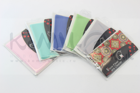 Салфетка для очков в упаковке из микрофибры